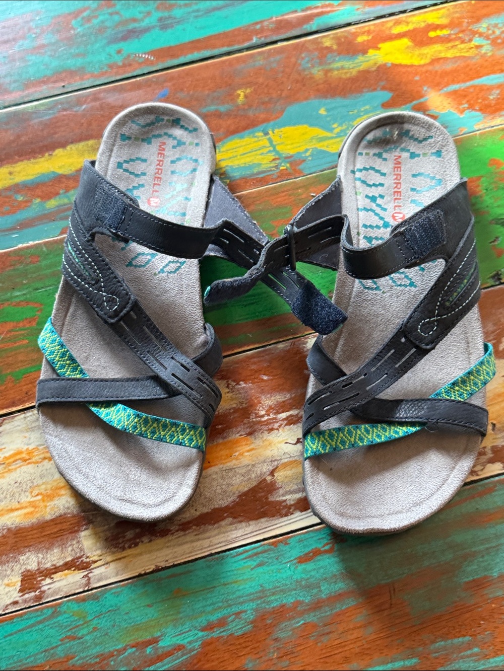 Merrell Terran Lattice II Navy Blue Strappy Sandals  Women's Size 7 - Picture 10 of 12